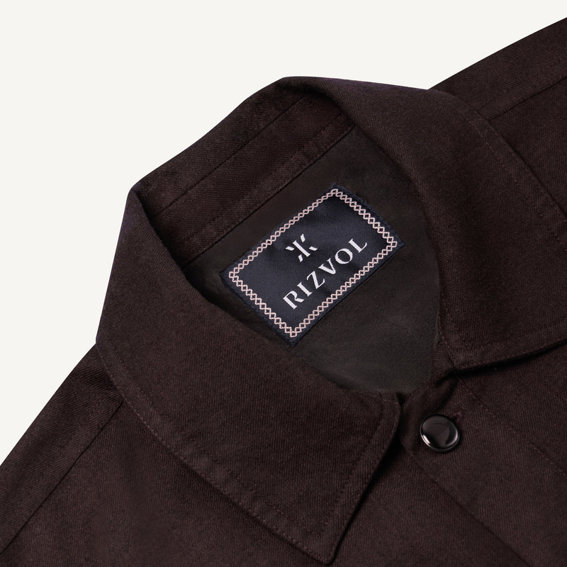 Symphonia Wool-Cashmere Jacket in Sienna Brown