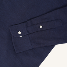Balmorial Cotton Cashmere Shirt in Midnight Blue