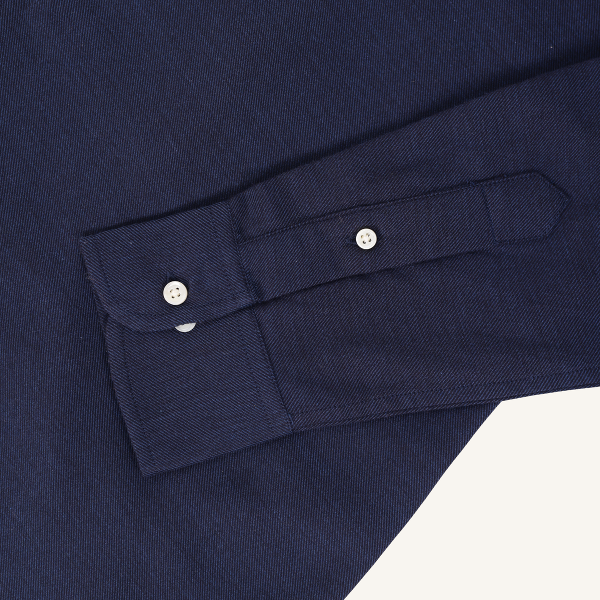 Balmorial Cotton Cashmere Shirt in Midnight Blue