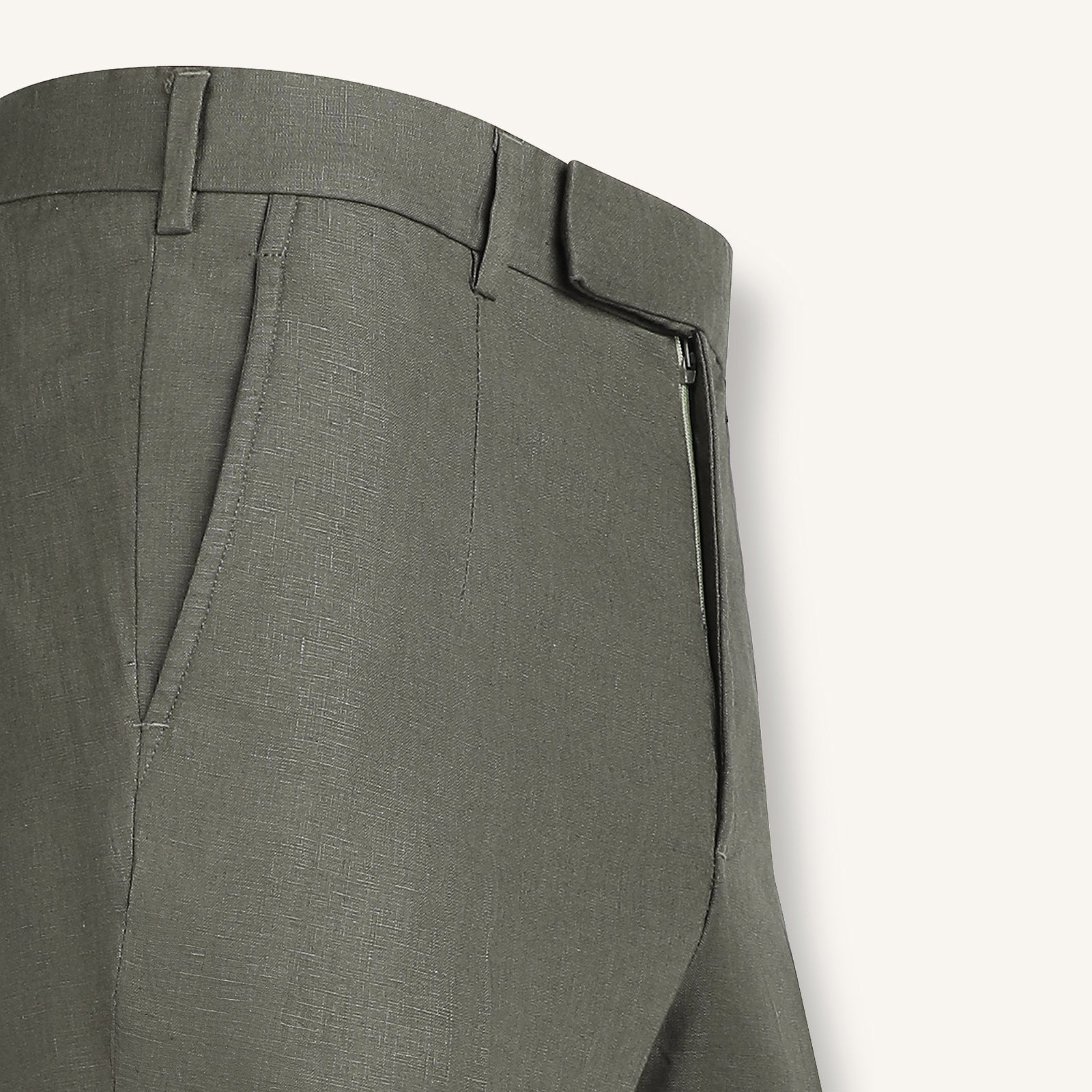 Oliva Scura Italian Linen Trousers