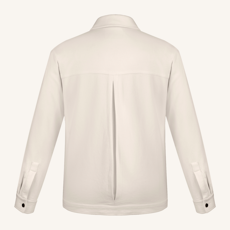 Symphonia Italian Twill Wool Jacket in Off White
