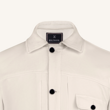 Symphonia Italian Twill Wool Jacket in Off White