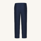 Rizvol navy blue linen pants back view