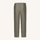 Rizvol women's smoked olive linen pants back view