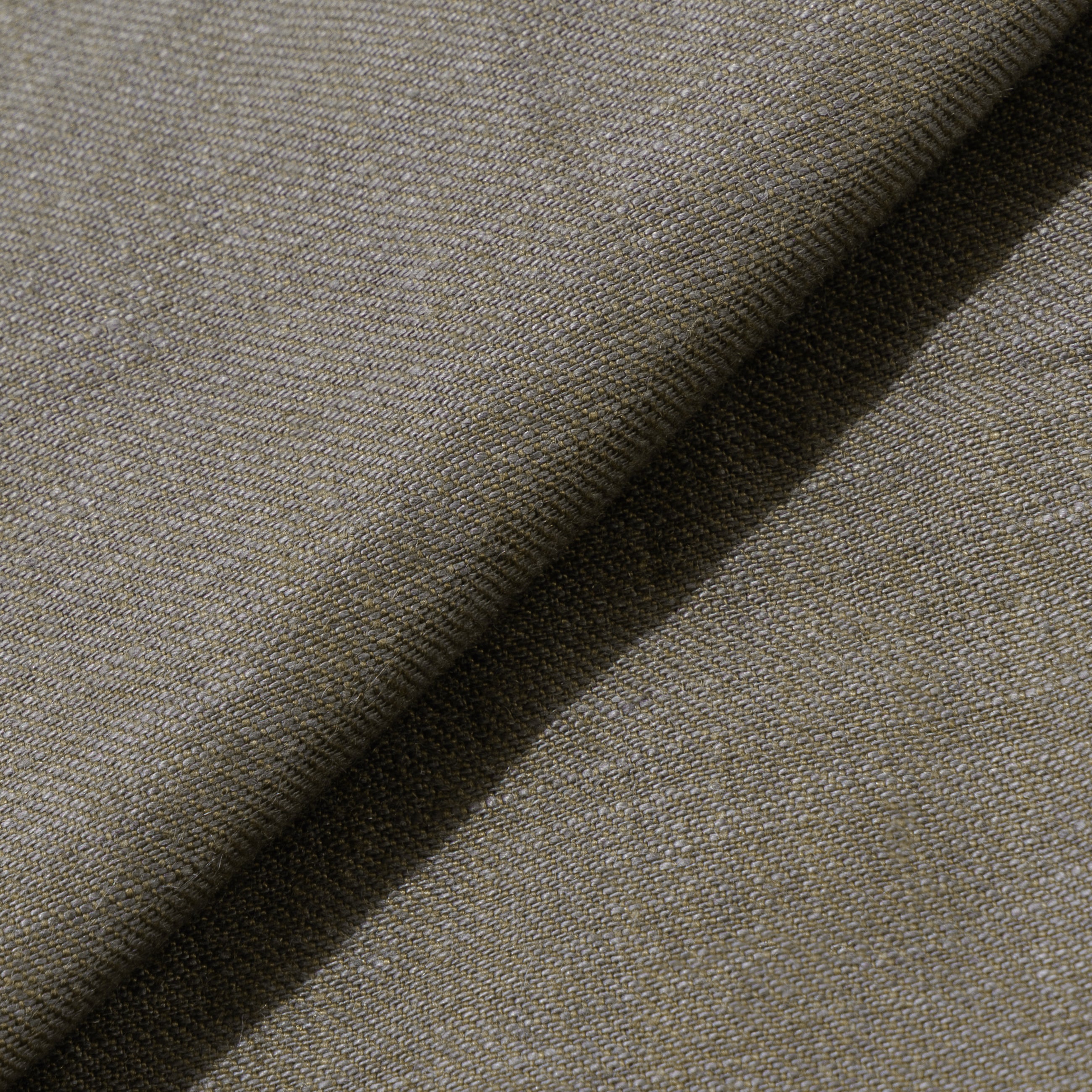 Rizvol women's smoked olive linen trousers fabric details