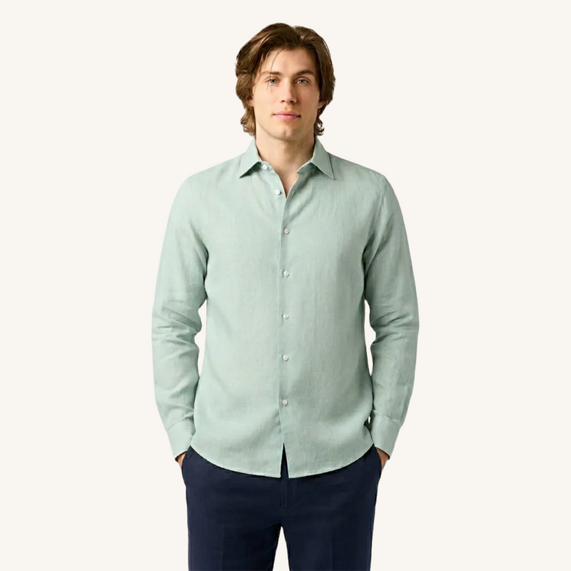Fern Green Linen Shirt
