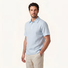 Glacier Blue Lino Polo Shirt