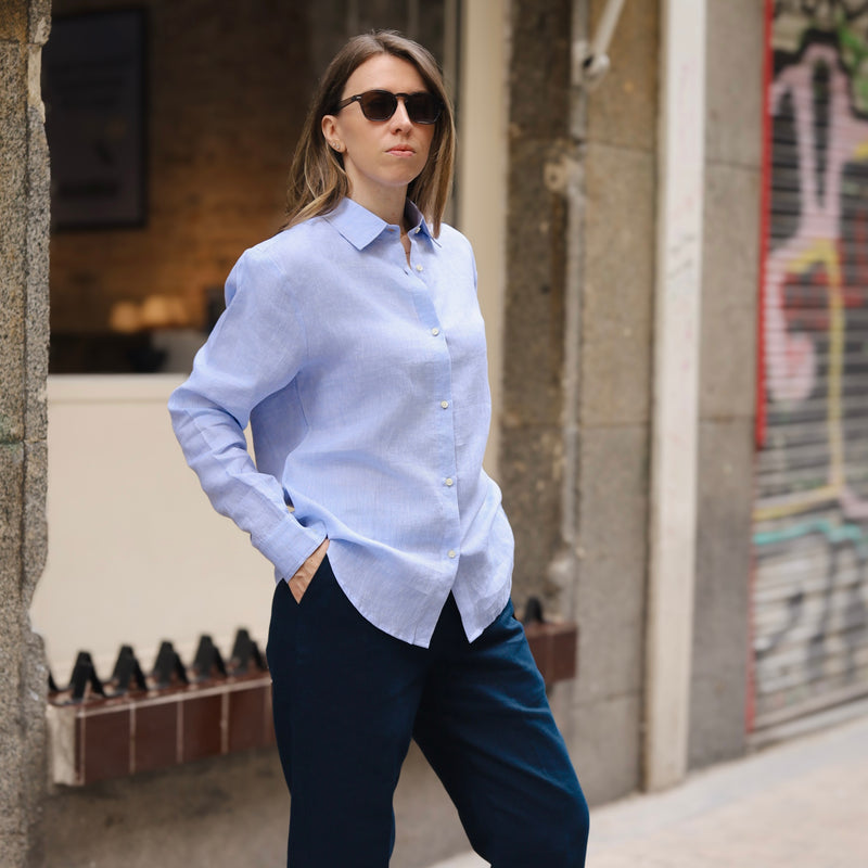 Women's Viola Fog Linen Shirt