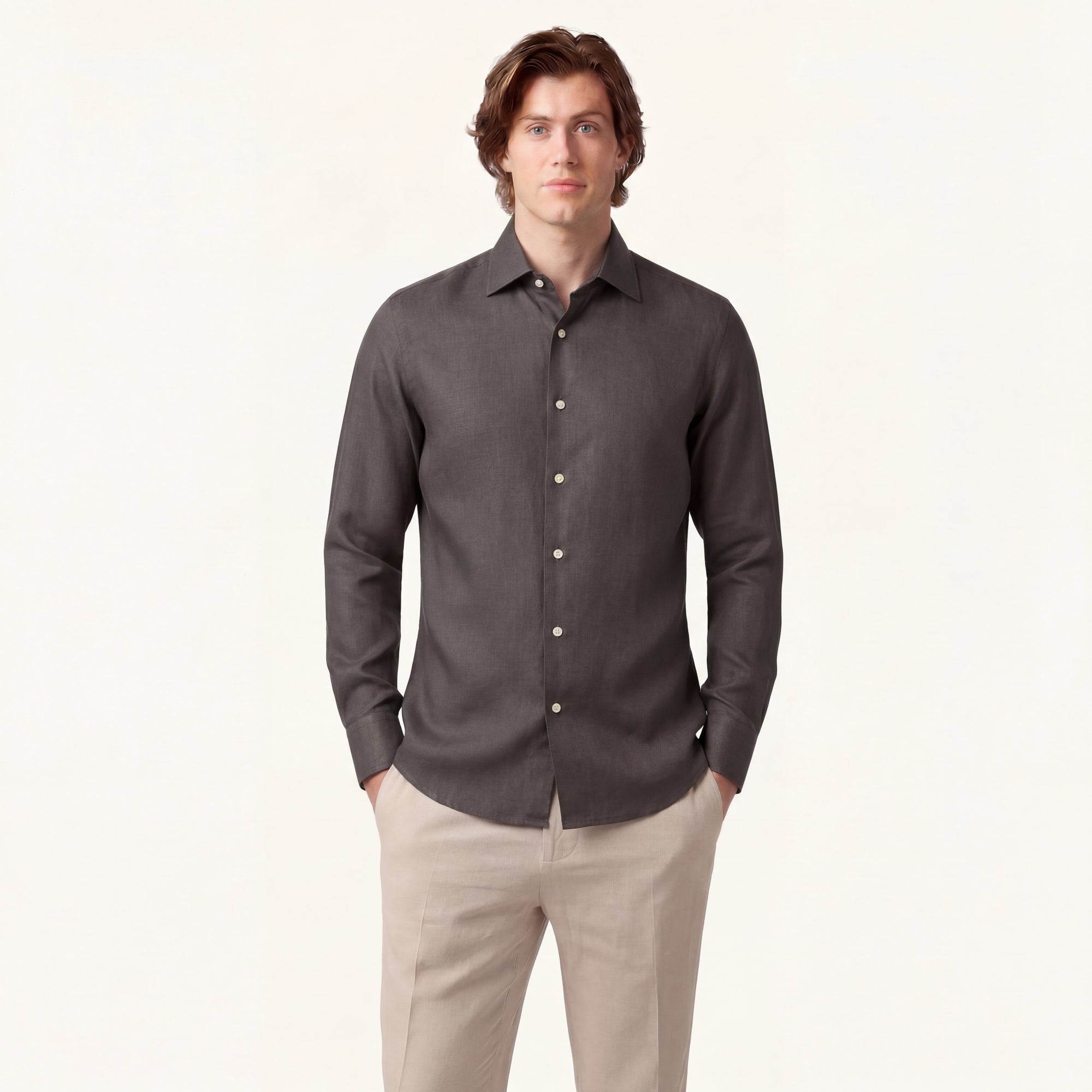 Olive Mist Linen Shirt