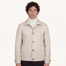Aria Italian Linen Jacket in Ivory Ash