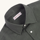 Balmorial Cotton Cashmere Shirt in Forest Olive
