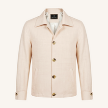 Aria Wool-Silk-Linen Jacket in Warm Ivory