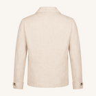 Aria Wool-Silk-Linen Jacket in Warm Ivory