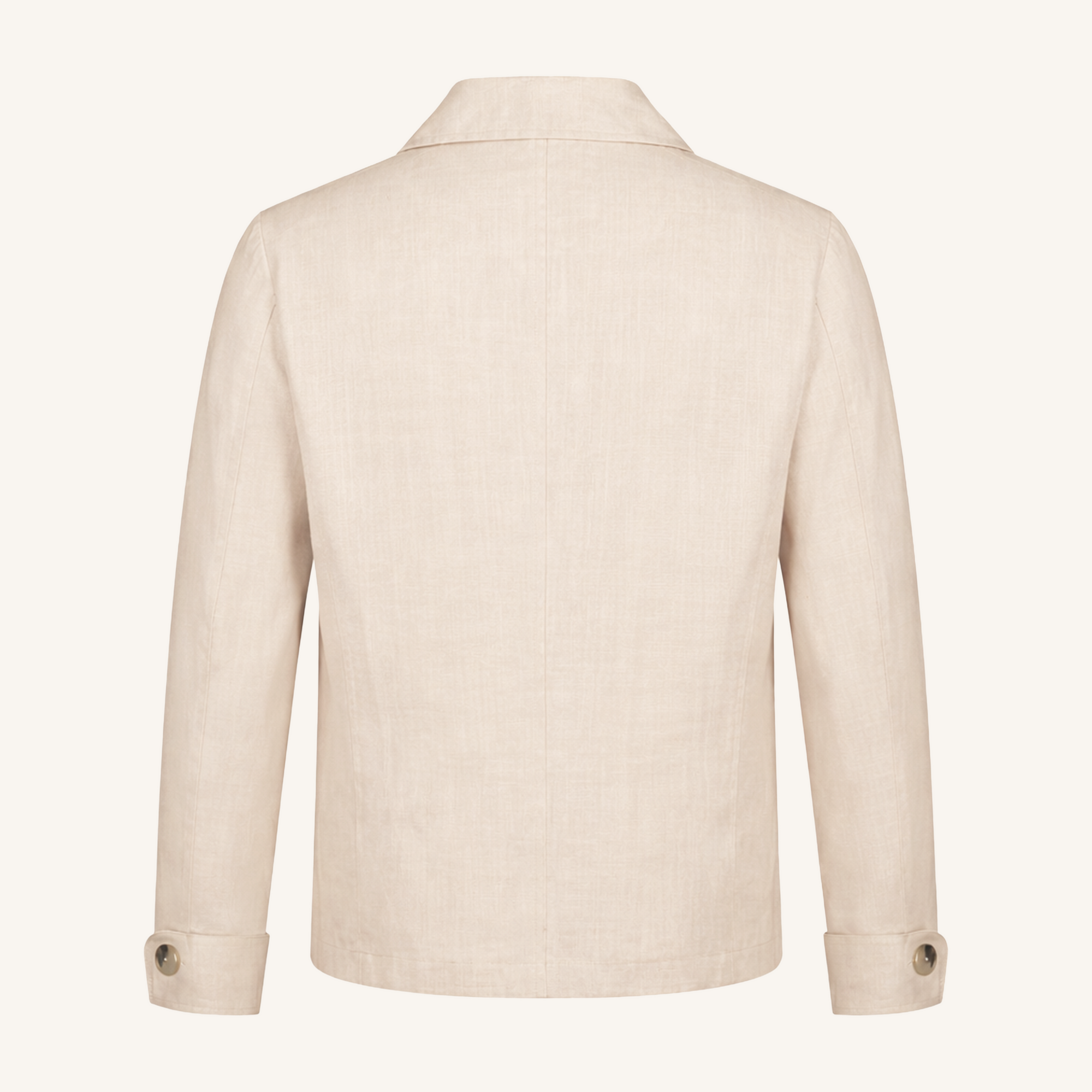Aria Wool-Silk-Linen Jacket in Warm Ivory