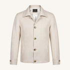 Aria Italian Linen Jacket in Ivory Ash