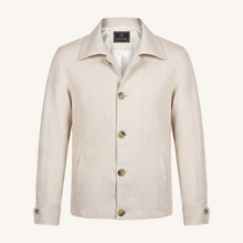 Aria Italian Linen Jacket in Ivory Ash