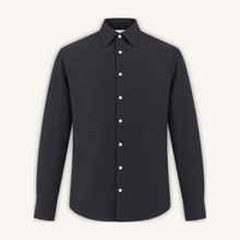 Balmorial Cotton Cashmere Shirt in Midnight Black
