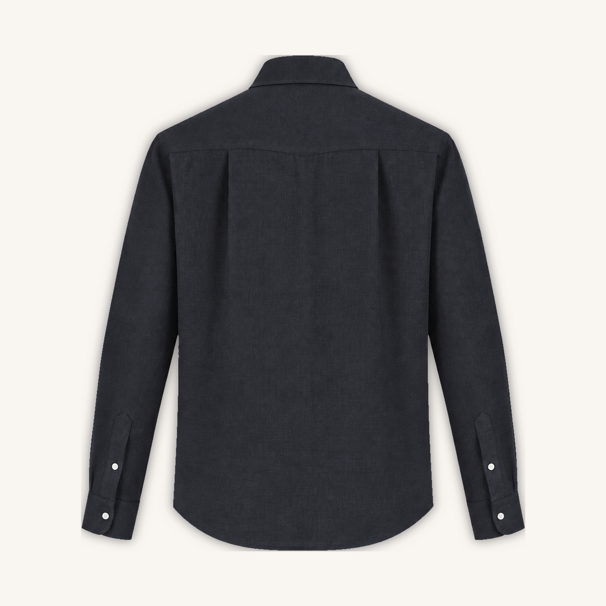 Balmorial Cotton Cashmere Shirt in Midnight Black