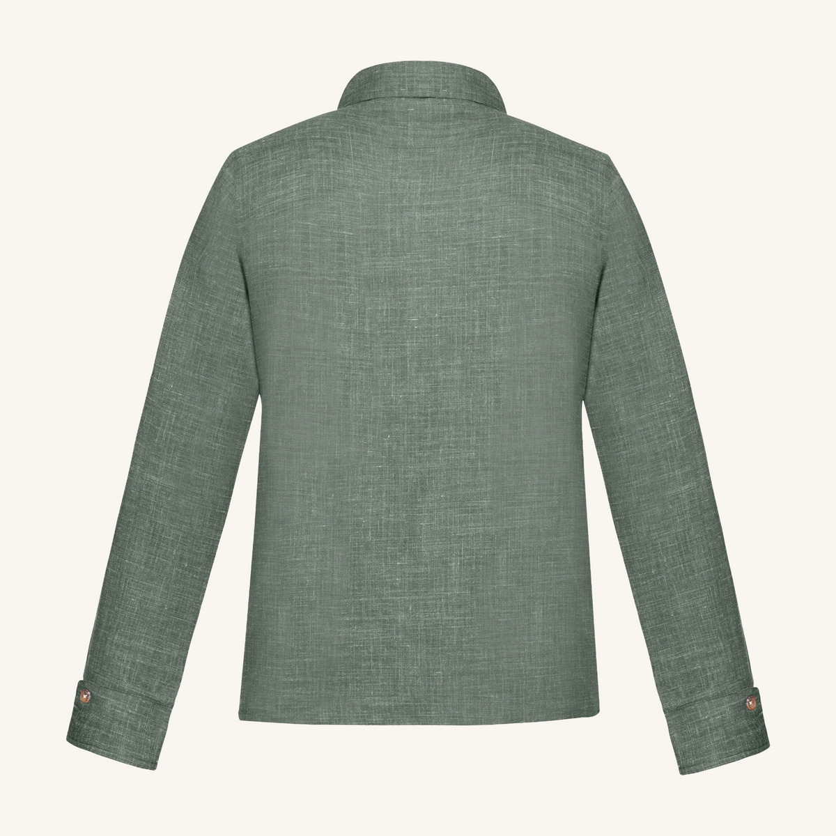 Aria Linen-Silk Jacket in Moss