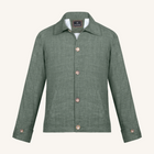 Aria Linen-Silk Jacket in Moss