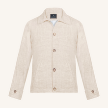 Aria Wool-Silk-Linen Jacket in Warm Ivory