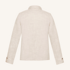 Aria Wool-Silk-Linen Jacket in Warm Ivory