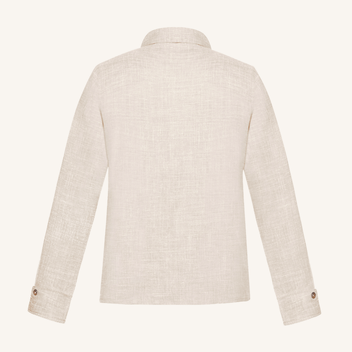 Aria Wool-Silk-Linen Jacket in Warm Ivory