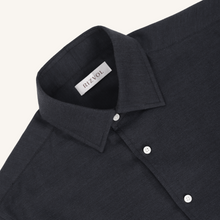 Balmorial Cotton Cashmere Shirt in Midnight Black