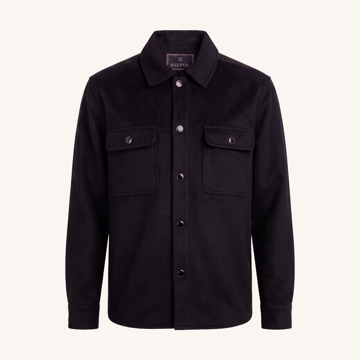 Rifugio Loro Piana Cashmere Overshirt in Pitch Black