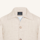 Aria Wool-Silk-Linen Jacket in Warm Ivory
