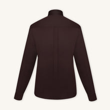 Rizvol Alba Auburn brown Cotton Silk Shirt, back view