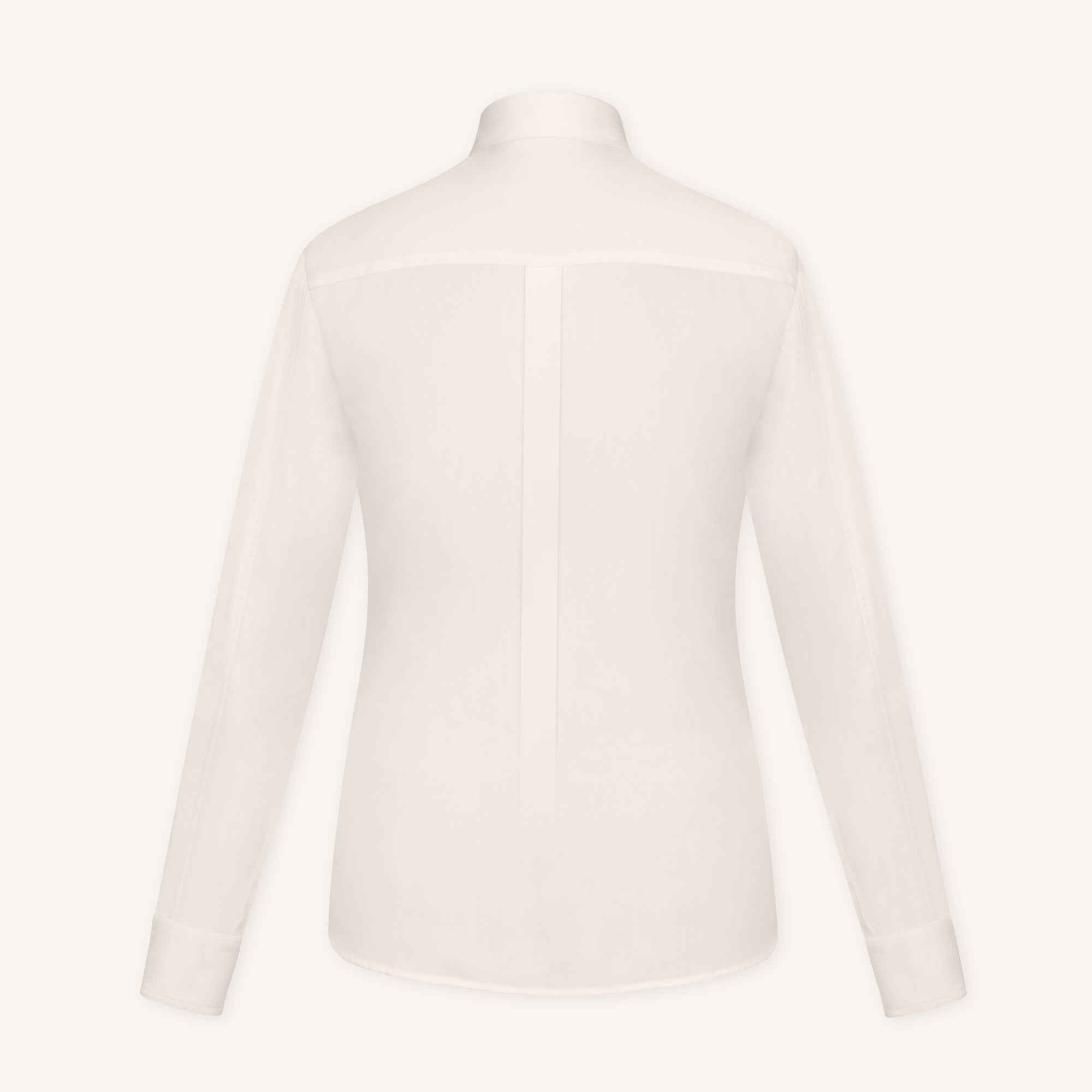 Rizvol Alba Beige Cotton Silk Shirt, back view