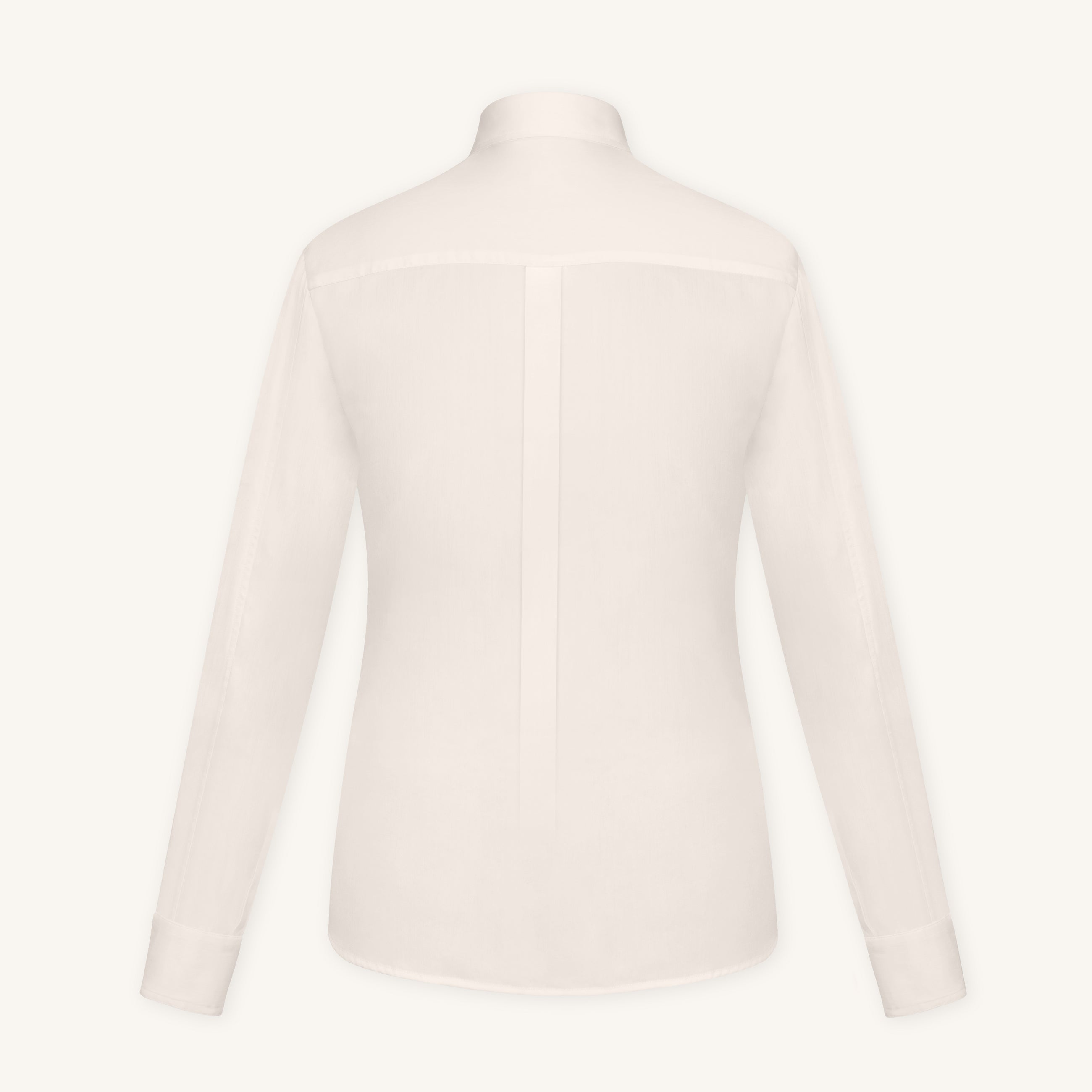 Rizvol Alba Beige Cotton Silk Shirt, back view
