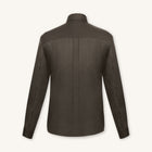 Rizvol Alba Ashfall Olive linen shirt, back view