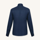 Rizvol Alba navy-blue linen shirt, back view
