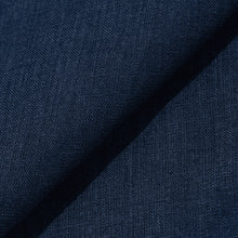 Rizvol Alba navy-blue linen shirt, fabric detail