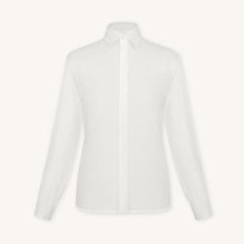 Rizvol Alba Ivory Ash Beige linen shirt, front view
