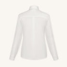 Rizvol Alba Ivory Ash Beige linen shirt, back view