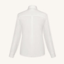Rizvol Alba Ivory Ash Beige linen shirt, back view