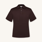Rizvol Alba Auburn brown Cotton Silk Shirt, front view