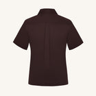 Rizvol Alba Auburn brown Cotton Silk Shirt, back view