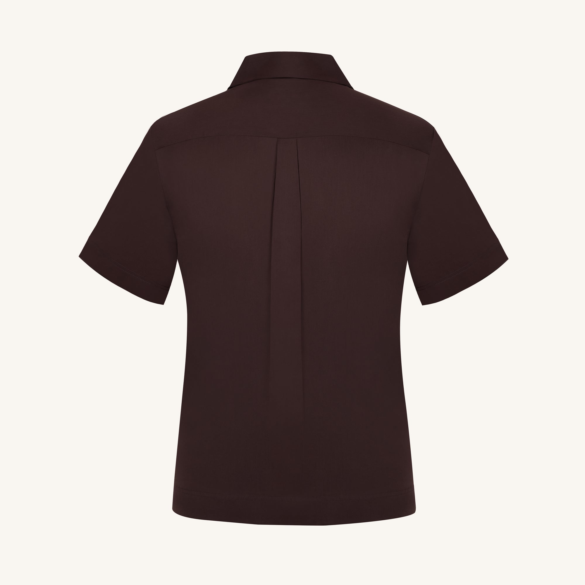 Rizvol Alba Auburn brown Cotton Silk Shirt, back view