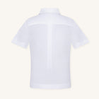 Rizvol Alba Blanc white Cotton Silk Shirt, back view