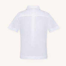Rizvol Alba Blanc white Cotton Silk Shirt, back view