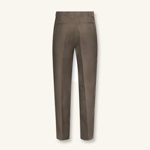 Rizvol Dried Fig brown Italian linen trousers, back view