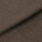 Rizvol Dried Fig brown Italian linen trousers, fabric and button detail