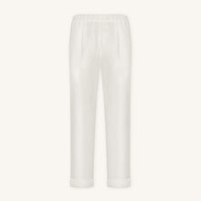 Rizvol Ivory Ash beige women's linen pants , front view