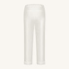 Rizvol Ivory Ash beige women's linen pants , back view