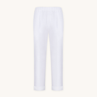 Rizvol Alba Milkstone White linen pants, front view