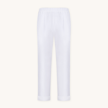 Rizvol Alba Milkstone White linen pants, front view